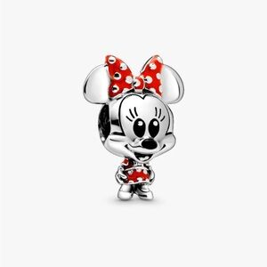 Authentic Pandora Minnie Mouse Dotted Dress and Bow Disney Charm S925